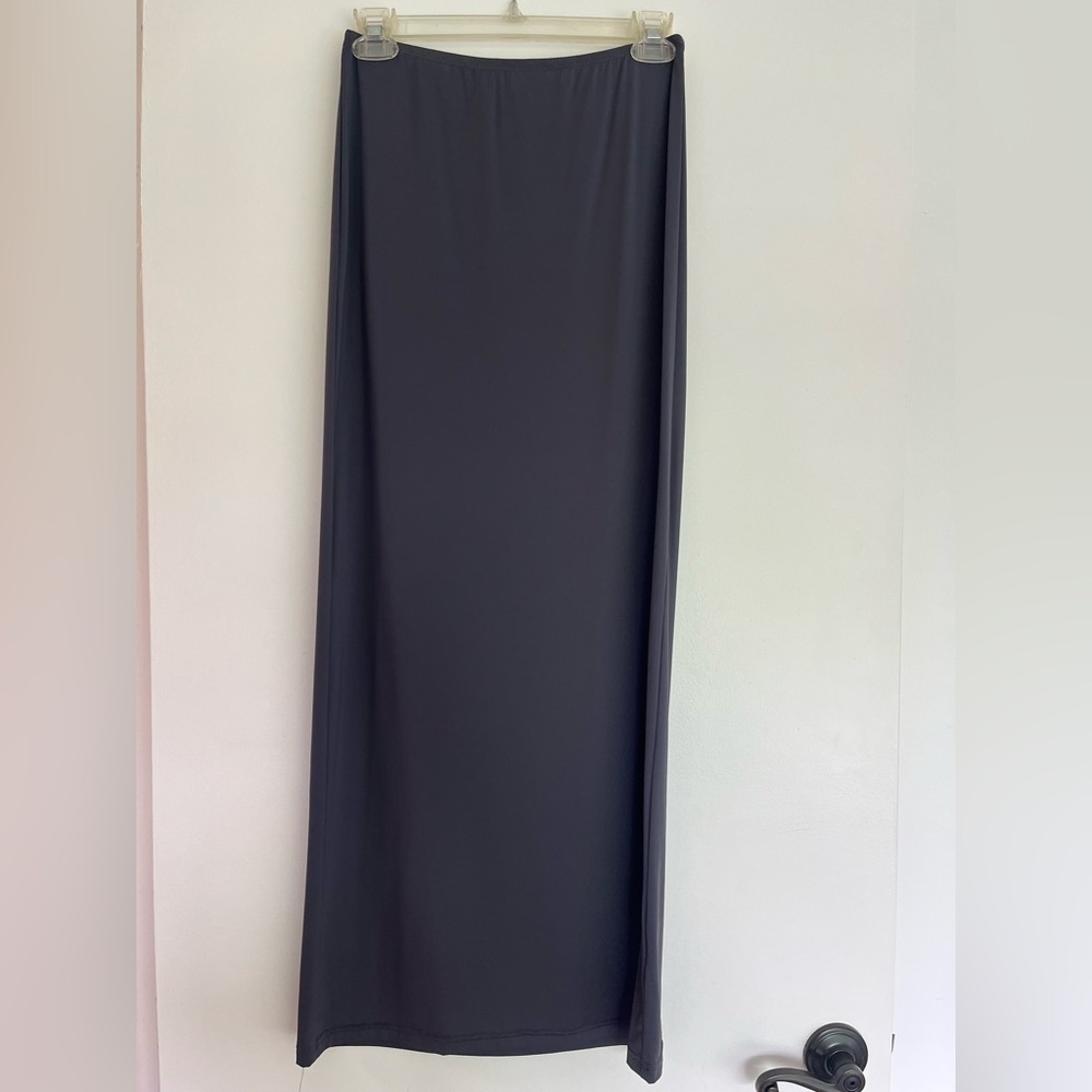 Elegant Gray Maxi Skirt